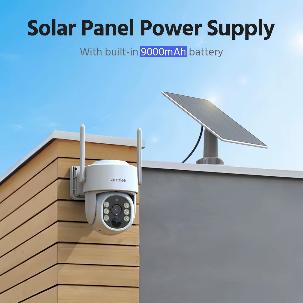 4MP Solar Security Cameras 10CH 12 in LCD 2.4G 5.8G PTZ Wifi Security Cameras PIR Color Night Vision Camera Security Wifi