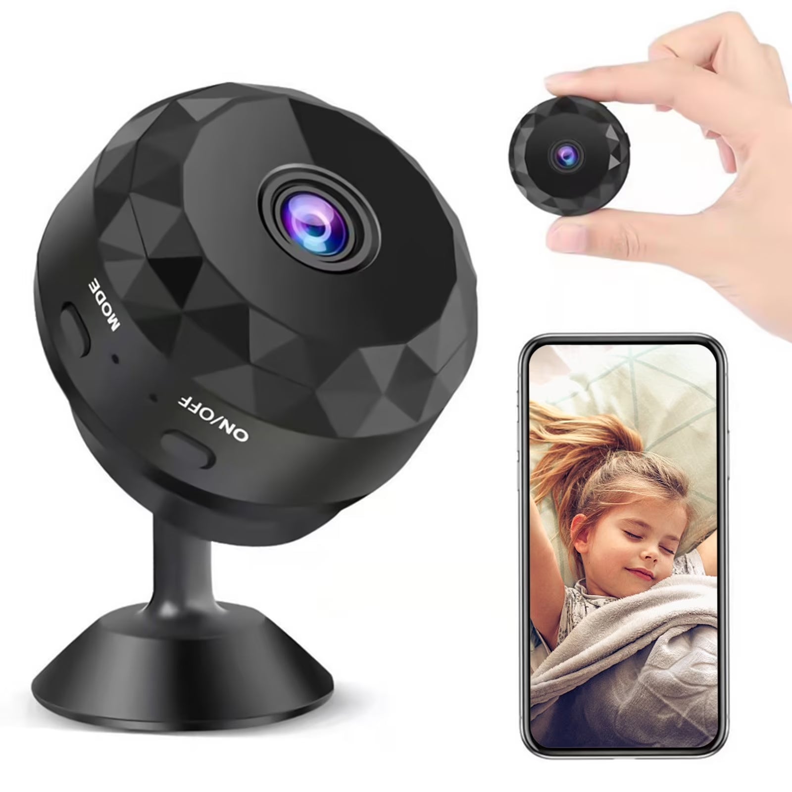 Mini Wifi Cameras,Wireless Cameras 2.4G Wifi,Built in Battery,Hd 1080P Home Security Cameras,Smart Cameras with Night Vision,Up to 128GB Card