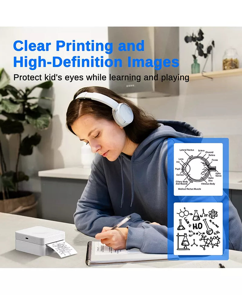 Nelko PM230 Mini Bluetooth Sticker Printer Â Portable Thermal Printer with 3 Paper Rolls, Templates for Phone/Tablet Â Easy Labeling Anywhere