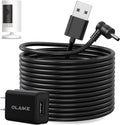 8M/26Ft Charge Cable with DC Power Adapter Compatible with Ring Stick up Cam Battery 3Rd Gen/2Nd Gen/Plug-In, Weatherproof Cable to Continuously Charge Your Camera, Black
