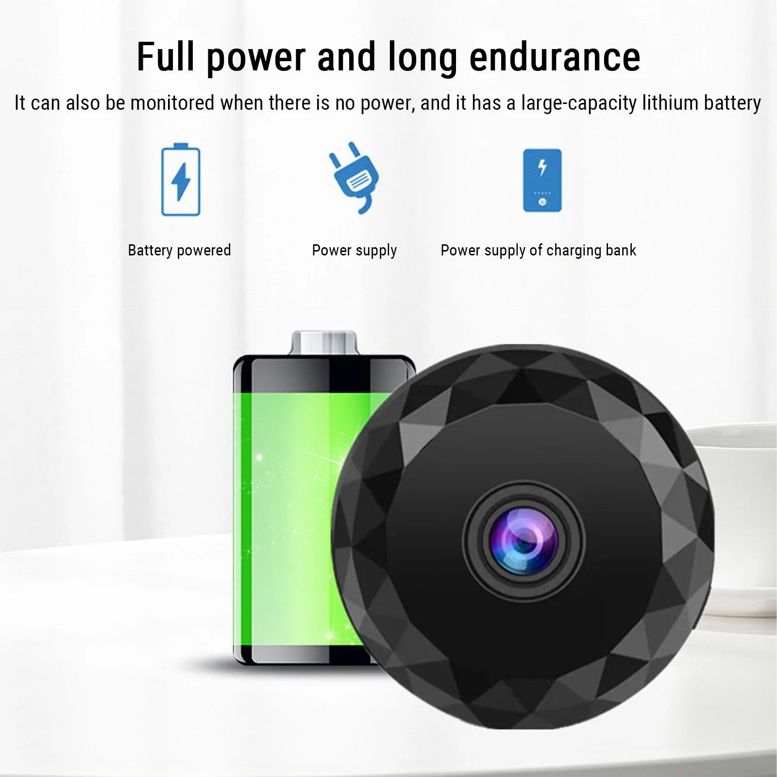 Mini Wifi Cameras,Wireless Cameras 2.4G Wifi,Built in Battery,Hd 1080P Home Security Cameras,Smart Cameras with Night Vision,Up to 128GB Card