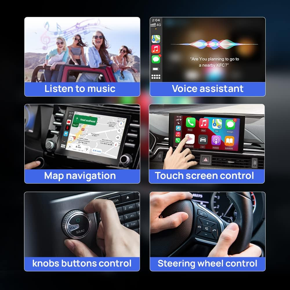 New Version  Wireless Carplay Adapter Dongle for Factory Apple Carplay Cars,Fit for Iphone 6 or Newer,Auto-Connection,Over-The-Air Upgrade,Car Link Convert Your Factory Carplay to Wireless