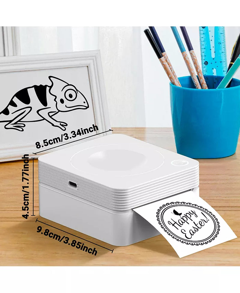 Nelko PM230 Mini Bluetooth Sticker Printer Â Portable Thermal Printer with 3 Paper Rolls, Templates for Phone/Tablet Â Easy Labeling Anywhere